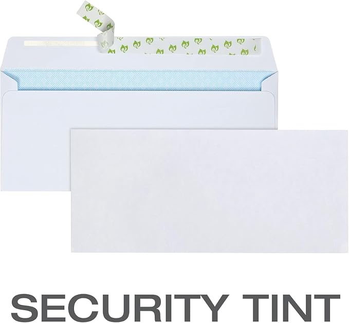 Quality Park #10 Security Envelopes, No Window, 24-lb White Wove, 4-1/8" x - Image 4