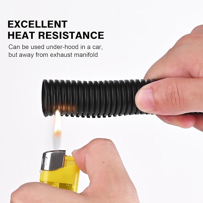 10ft - 1 inch Flame Retardant Split Wire Loom Tubing - Flexible Wire Covers - Image 4
