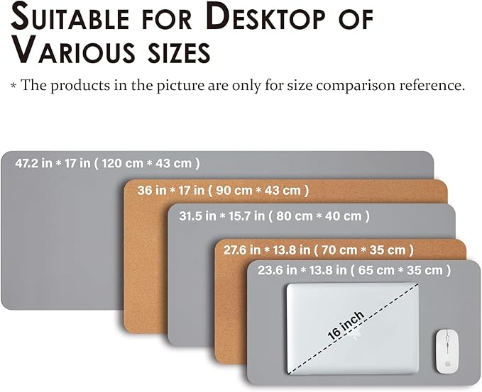 Cork Desk Mat - Small Dual-Sided Desk Pad - Image 5