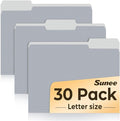 SUNEE File Folders, 30 Pack Manilla Folders 8.5 x 11, Colored File Folders Home by SUNEE