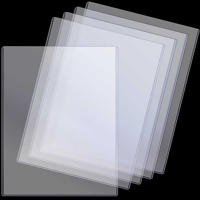Teling 5 Pcs 8.5 x 11 Inch Rigid Sheet Protectors, Hard Document Holder by Teling
