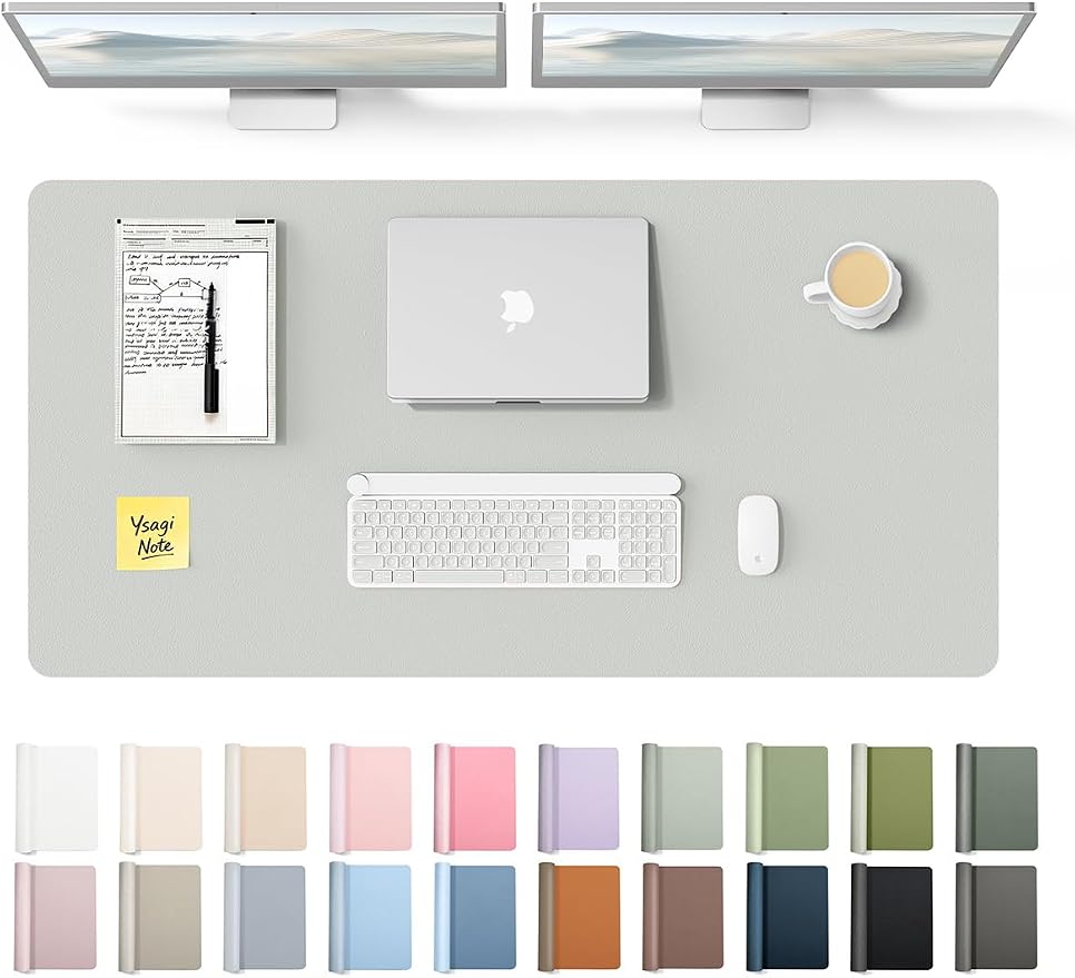 YSAGi Leather Desk Protector, Office Mat, Large Mouse Mat, Non-Slip PU Leather by YSAGi