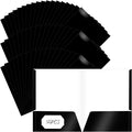 Jutom 50 Pcs 2 Pocket Glossy Paper Folders Glossy Paper Laminated Portfolios by Jutom