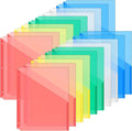Maitys 30 Pack Binder Pockets 3 Hole Punch Clear Plastic Document Folders by Maitys