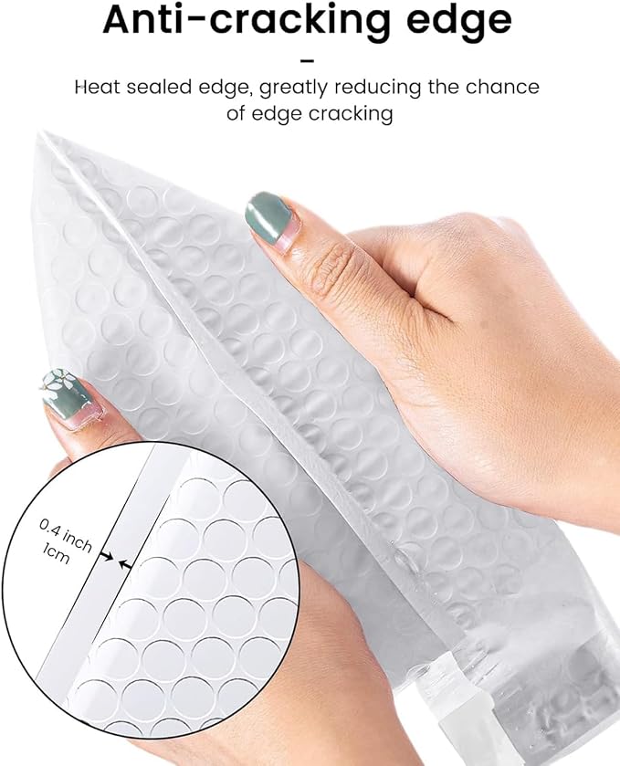 GSSUSA White Bubble Mailers 4x8 Inches 19200 Pack, Usable Size 4X7" Bubble - Image 4