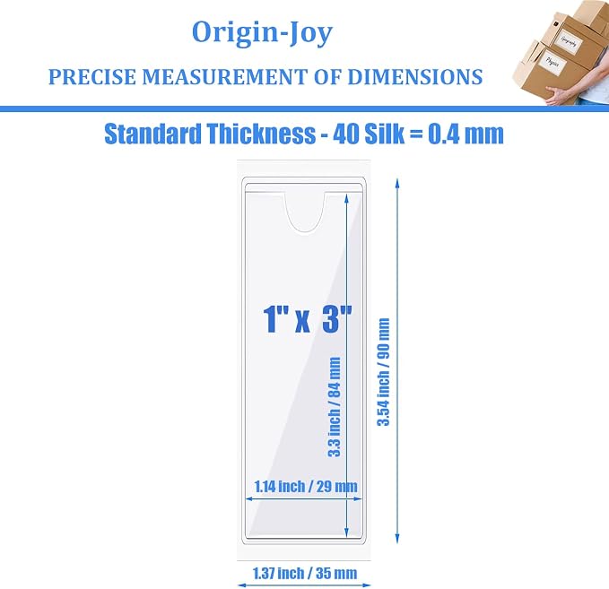 Origin-Joy 60 PCS Self Adhesive Index Card Pockets - Image 2