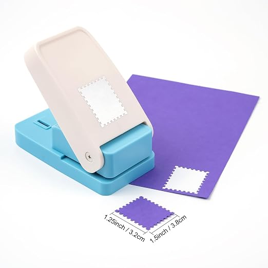 2 Pcs Stamp Punch, 1.5X1.2 Inch Rectangle & 1.5 Inch Square Stamp Hole Puncher - Image 6