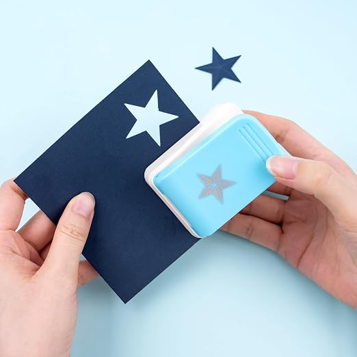 2 Pcs Paper Punch | 3D Star & Stamp Punches | 1.1x0.9 inch Postage Stamp Shape - Image 7
