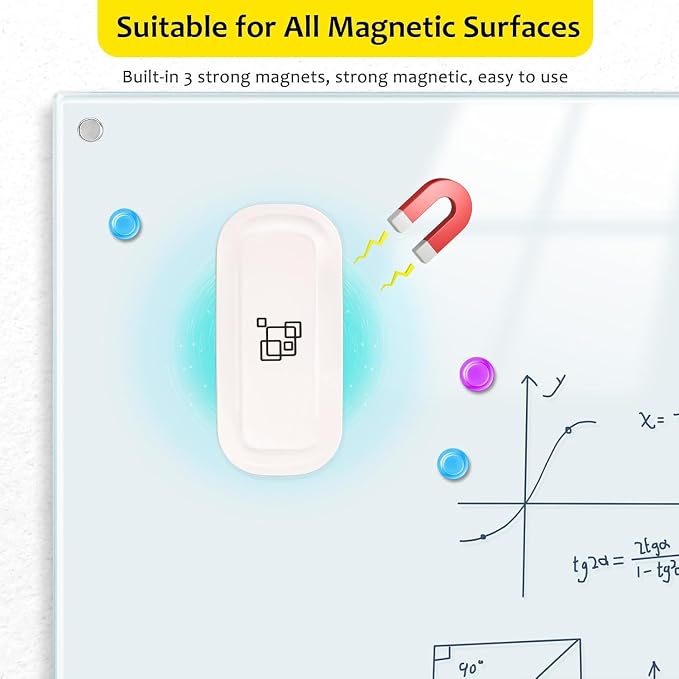 Maxtek Magnetic Dry Erase Eraser, 2 Pack, - Image 3