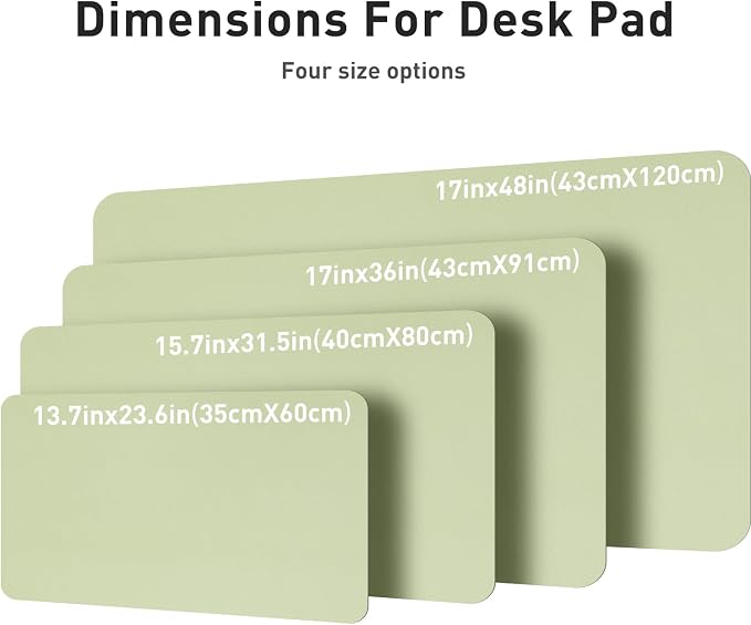 Aothia Leather Desk Pad Protector, Mouse Pad, Office Desk Mat, Non-Slip PU - Image 4