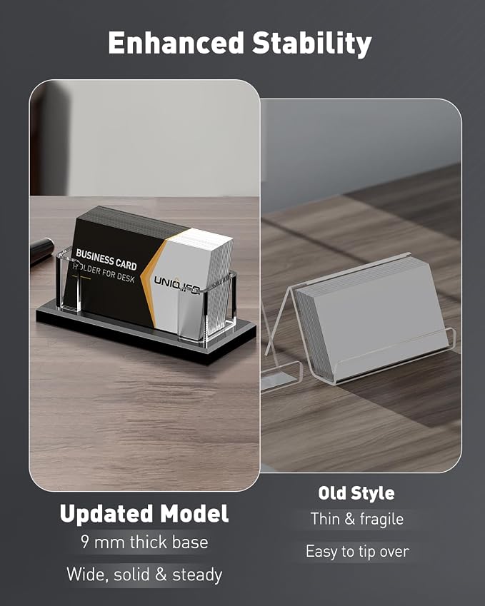 Uniclife 2 Pack Acrylic Business Card Holder - Image 4