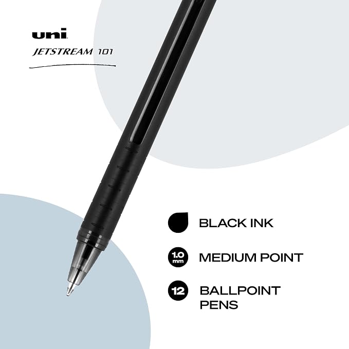 uniball Jetstream 101 Ballpoint Pens, Medium Point, 12 Pack - Image 3