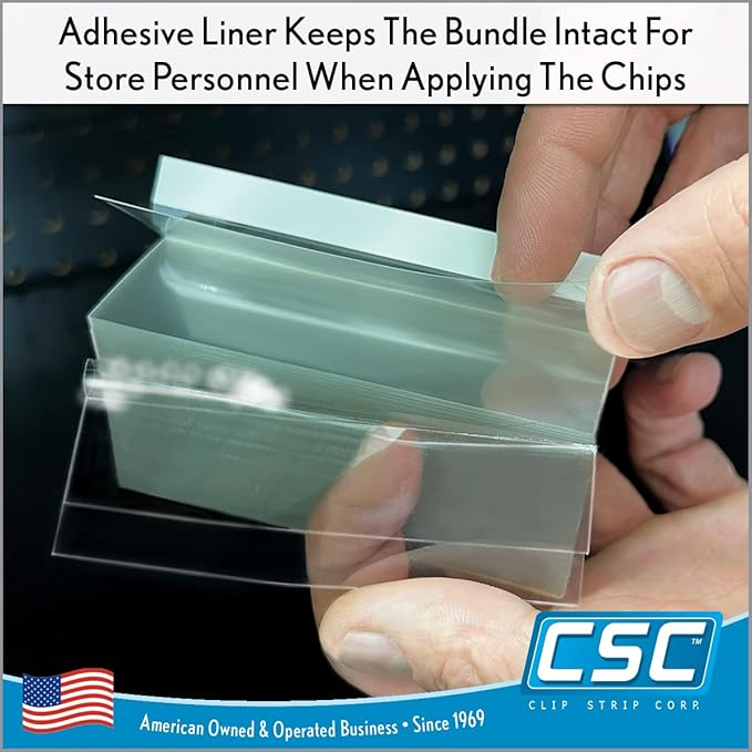 Clip Strip Corp. Price/Data Channel Label Holder Chips, 2.5" L x 1.25" H - Image 4