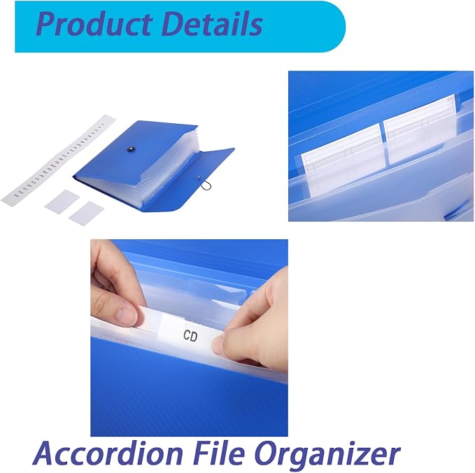 A4 Paper Document Organizer Expanding File Folder - Image 5