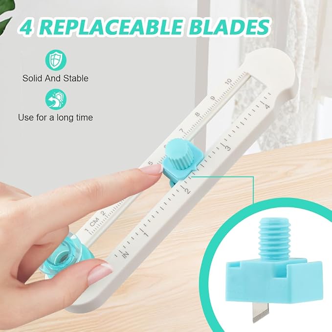 Circle Cutter for Paper, 4 Blades Rotary Knife, 0.6"-4" Radius, Card Making/DIY - Image 5