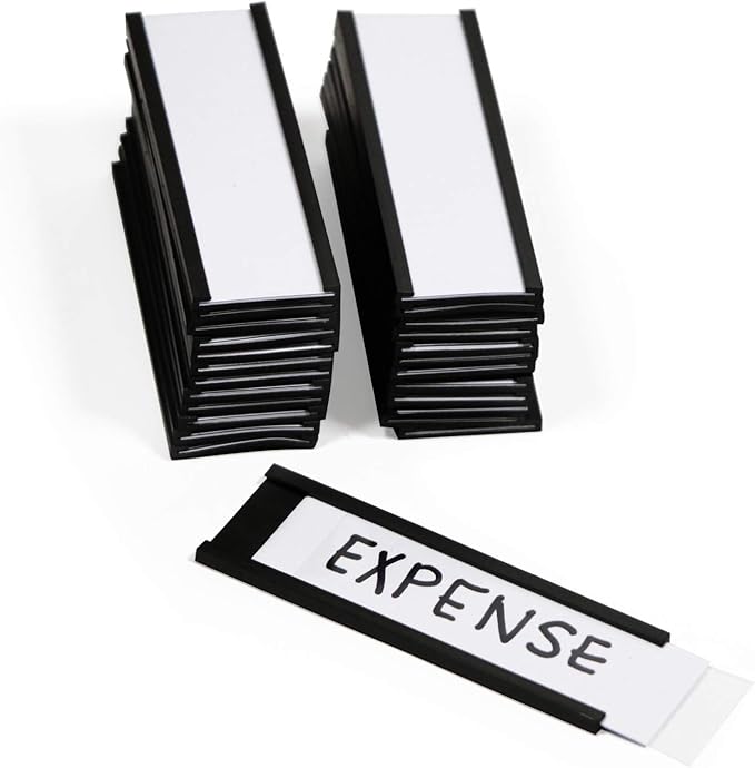 SmartSign Pack of 25 Magnetic"C" Channel Label Holders | 1" x 3" by SmartSign