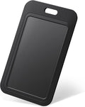 Uniclife 50 Pack Sliding ID Badge Holder Hard Black Vertical Plastic Card Case by UnicLife