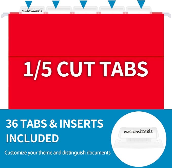 36 Pack Hanging File Folders, Letter Size - Image 2