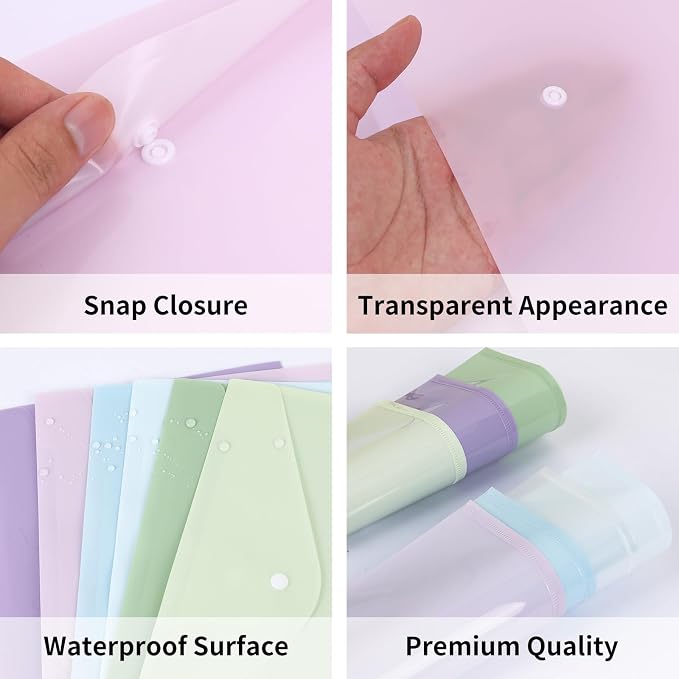 EOOUT 14pcs Plastic Envelopes, Plastic Folders - Image 4