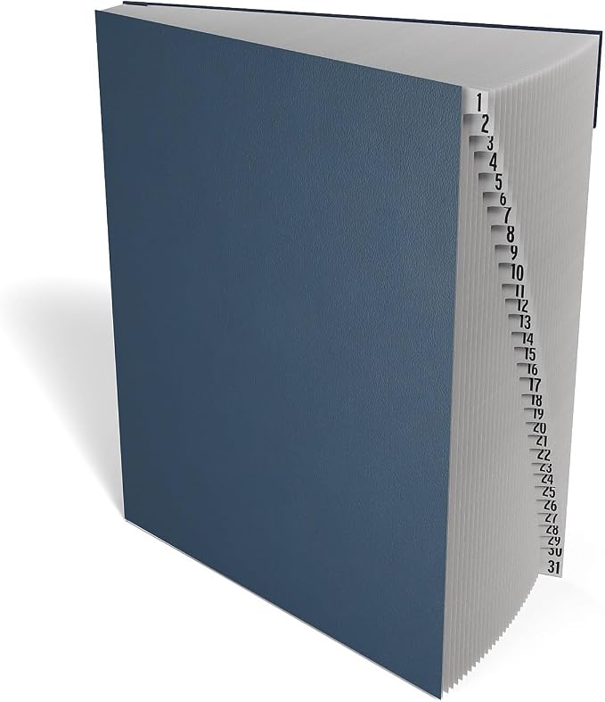 Staples Everyday Pressboard Indexed Desk File, Numerical Index, Durable Blue - Image 4