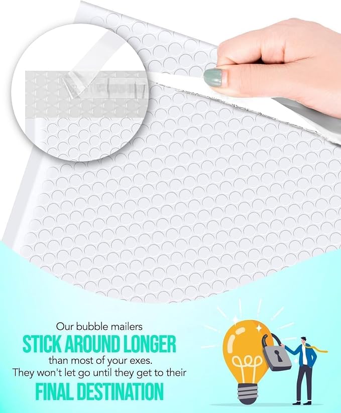 GSSUSA White Bubble Mailers 10.5x16 Padded Envelopes, 1 Pallet Pack of 3750 - Image 4