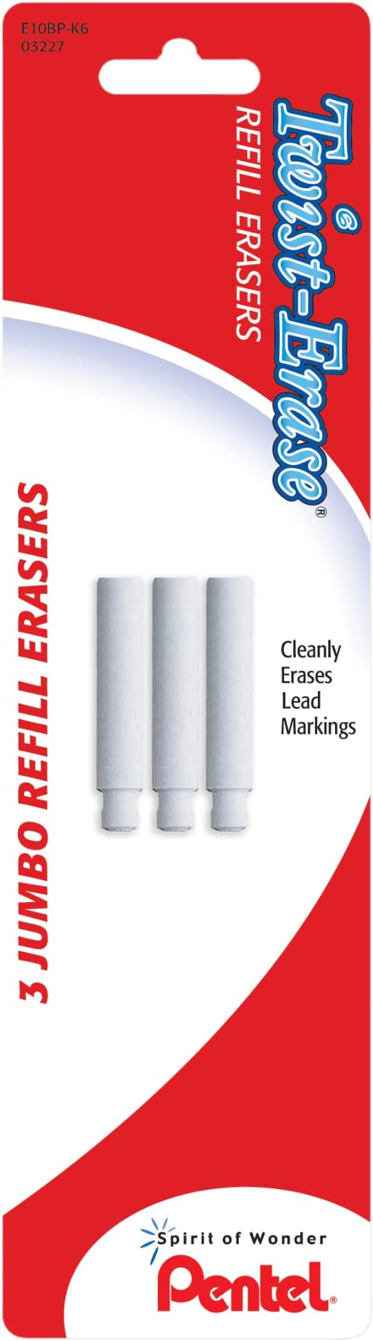 Pentel Twist-erase Refill Erasers, Qty 1, Pkg Of 3 by PentelofAmerica