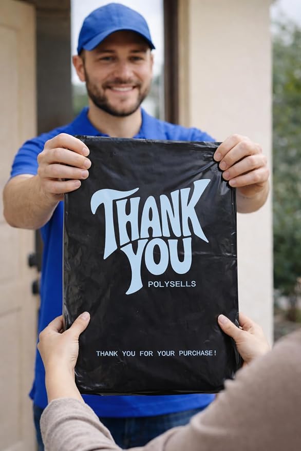 POLYSELLS Thank You Poly Mailers 10x13 inches 100 Pcs Waterproof Self-Sealing - Image 7
