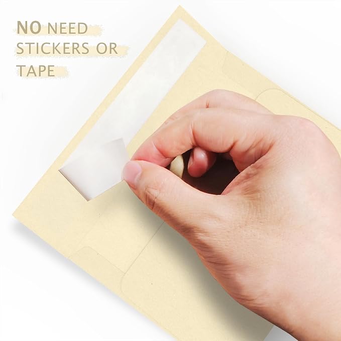 A7 Ivory Envelopes 100 Pack, Goefun 5x7 Self Seal Cream Envelopes - Image 4