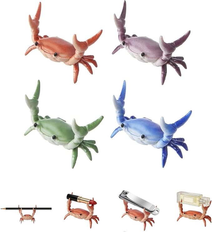 New Japanese Creative Cute Crab Pen Holder Weightlifting Crabs Penholder - Image 7