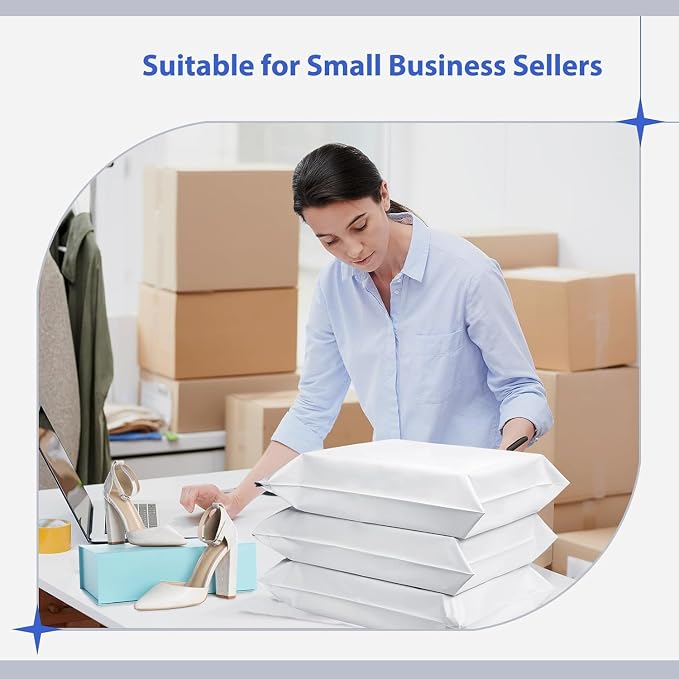Fuxury 500 Pack 17.7x22" White Large Poly Mailers Bulk, Waterproof Mailing - Image 5