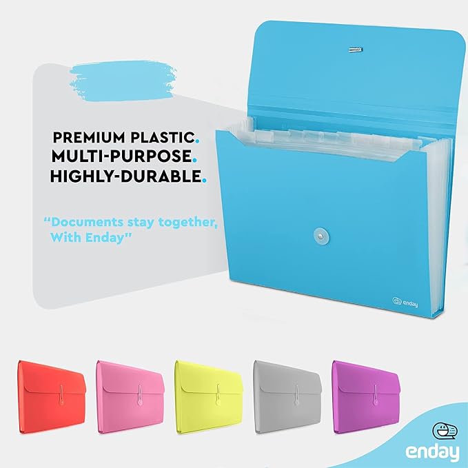 Accordion File Organizer, 13 Pocket Expanding File & Cover Folder - Image 4