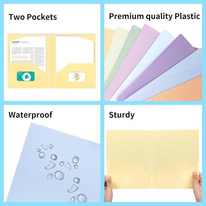EOOUT 24pcs Plastic Folders - Image 5