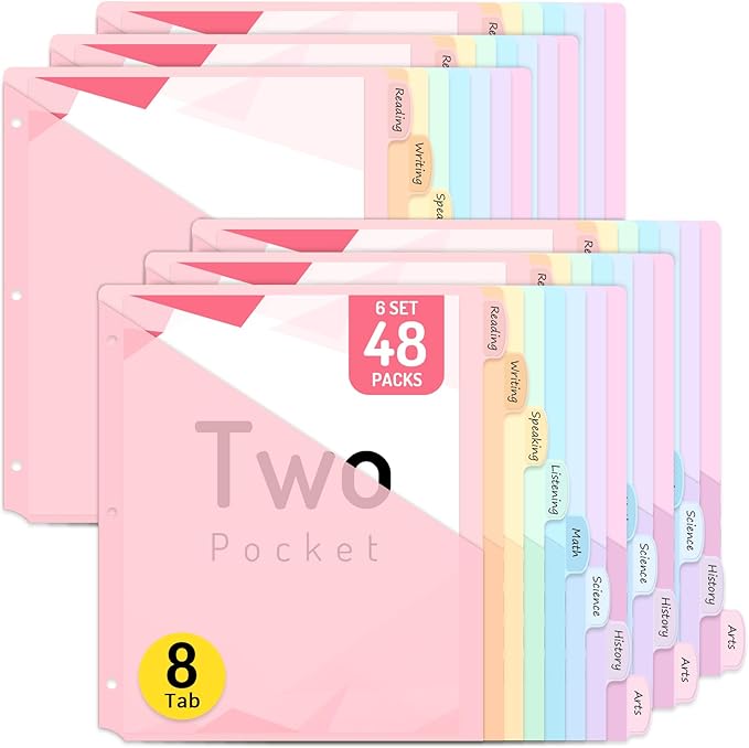 Forvencer 48 Count Binder Dividers by Forvencer