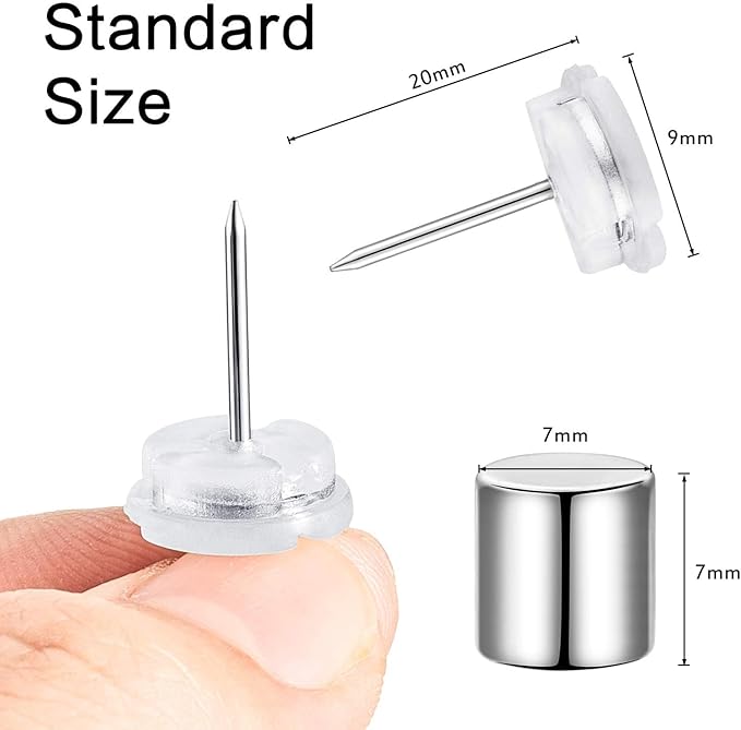 Outus 50 Sets Magnetic Push Pin Magnet Thumb Tack Poster Hanger Thumb Tacks - Image 2