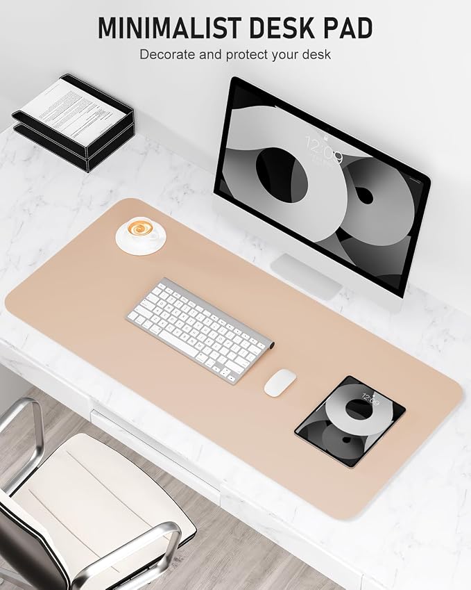 Desk Pad, 23.6" x 13.8" PU Leather Non-Slip Desk Mat Large Mouse Pad - Image 2