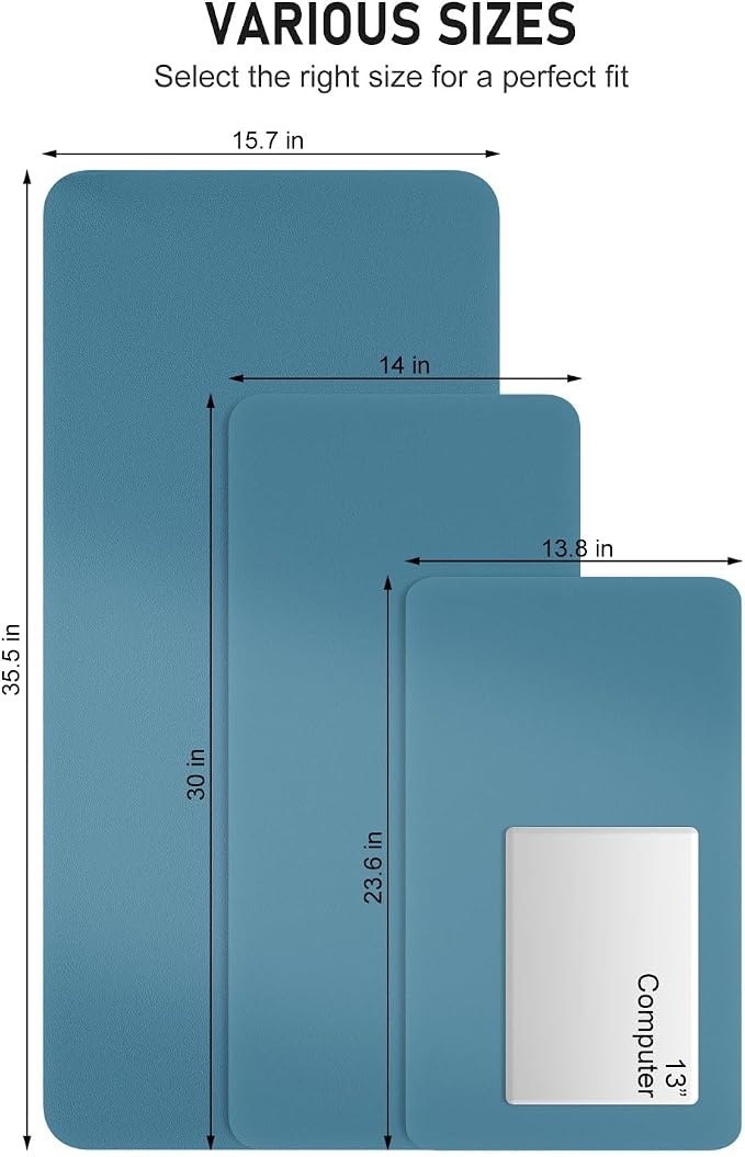 Desk Pad, 35.5" x 17" PU Leather Non-Slip Desk Mat Large Mouse Pad - Image 6