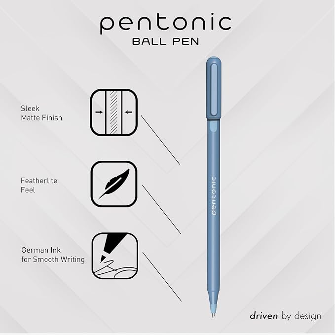 Pentonic Ballpoint Pens, 0.7 mm Fine Point, Smooth Writing - Image 2