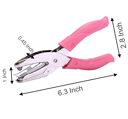 1 Pack 6.3 Inch Length 1/8 Inch Diameter of Circle Hole Handheld Single Paper - Image 5