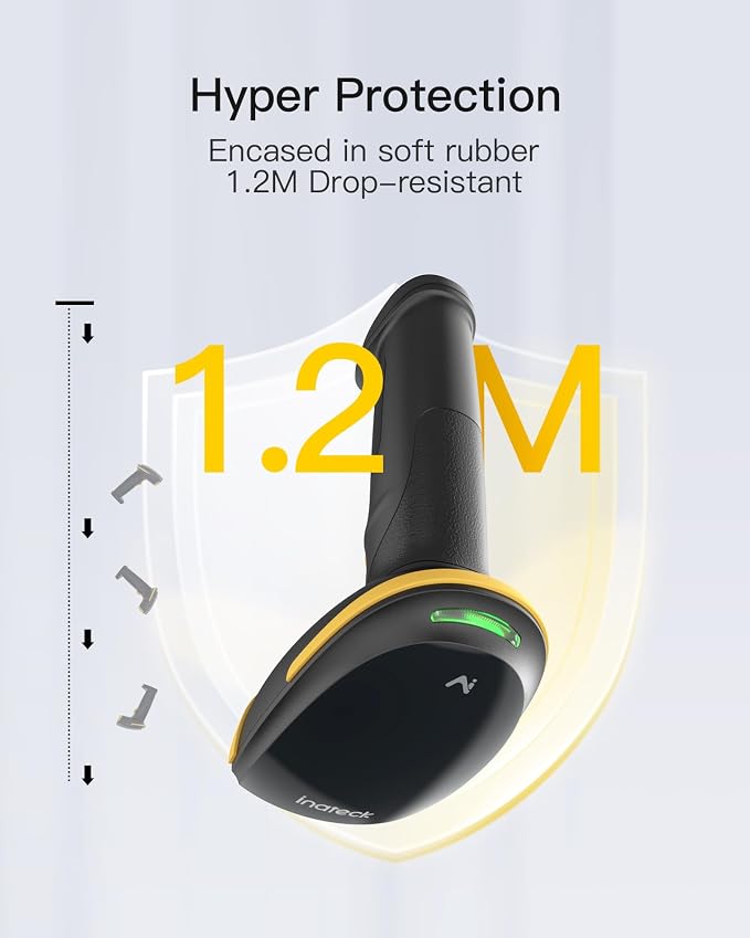 Inateck Bluetooth Barcode Scanner 2D, Wireless 2D QR Code Scanner - Image 5