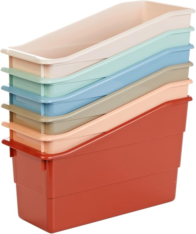Really Good Stuff Durable Book and Binder Holders- Set of 6 Boho Colors | - Image 6