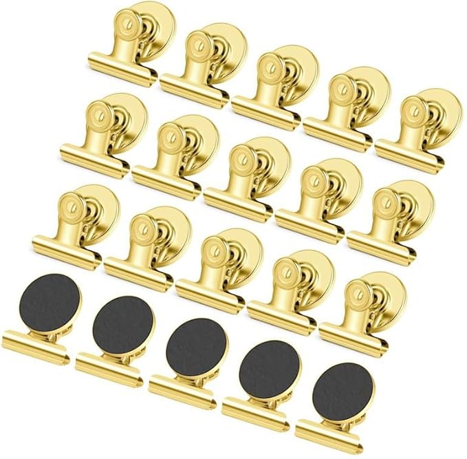 Strong Magnetic Clips, 20 Pack, 1-1/4 Inch, 31 mm, Refrigerator Magnet Clips by Makanu