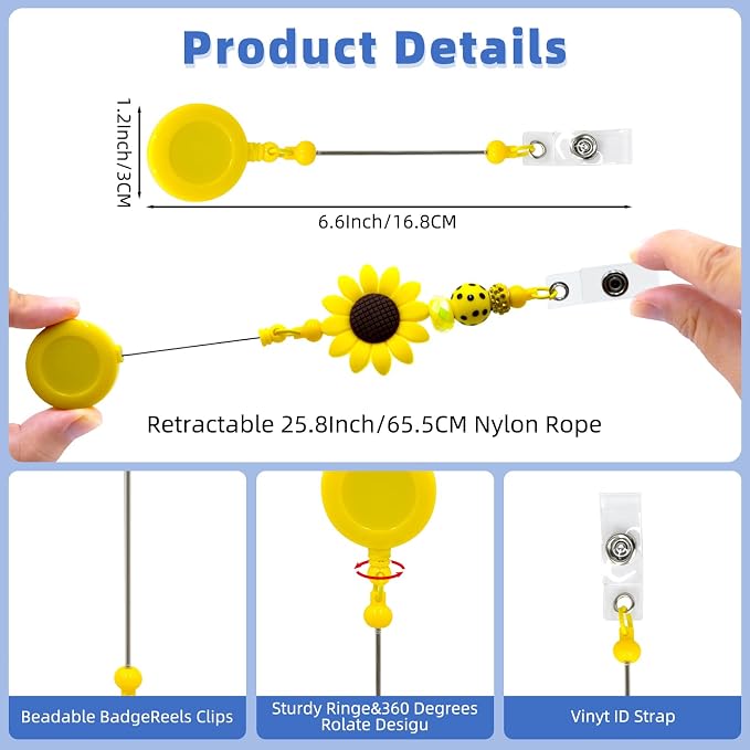 15pcs Candy Beadable Badge Reels Making Kits - Image 7