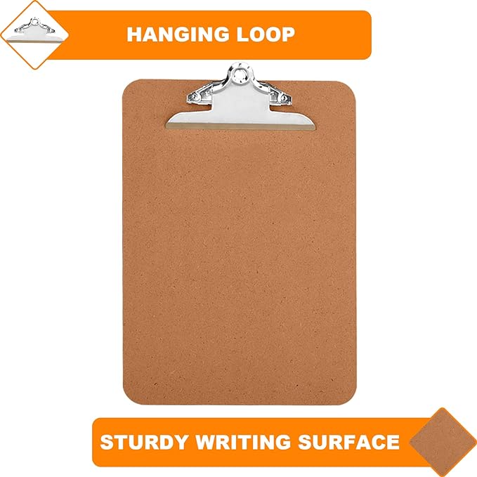 HERKKA 6 Pack Hardboard Office Clipboards - Image 5