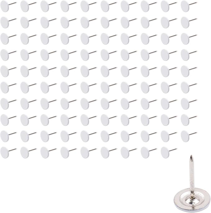 100Pcs Flat Head Upholstery Tacks Home Furniture Decor Tacks Upholstery Nails by SSYDIEN