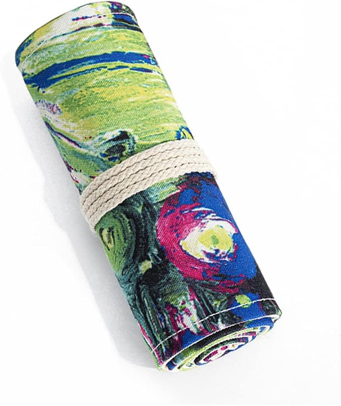 DIYOMR 24/36/72 Slots Pencil Wrap Pencil Rolls, Artist Colored Pencils Roll Up - Image 7