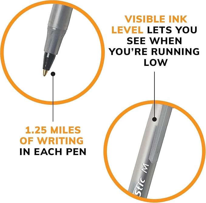 BIC Round Stic Xtra Life Ballpoint Pens - Image 4