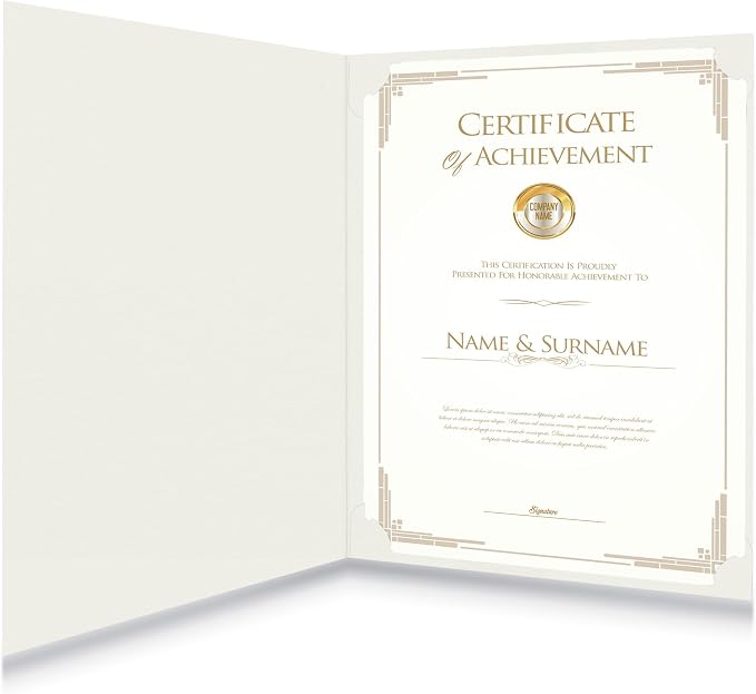 HAUTOCO 30 Packs Certificate Holders, Cream Color Diploma Folders Certificate - Image 7