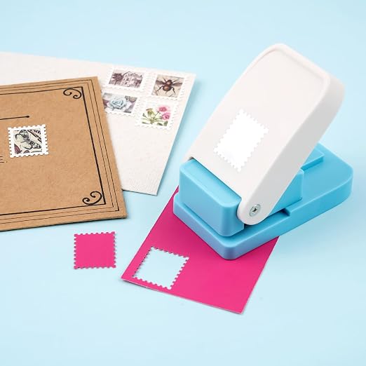 BAOFALI 2Pcs/SetRectangular Postage Stamp Punch 1X0.8inch, Scalloped Rectangle - Image 7