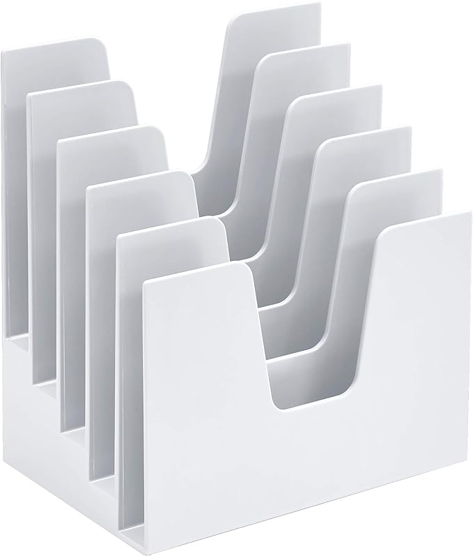 Acrimet 5 Section Incline File Sorter Organizer, Desktop Mail Holder, by Organizingyourlife