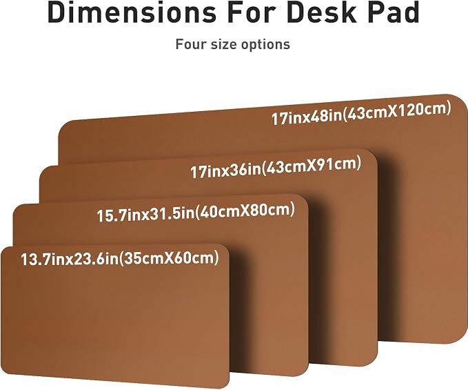 Aothia Leather Desk Pad Protector, Mouse Pad, Office Desk Mat, Non-Slip PU - Image 6